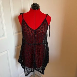 Miken Swim Black Cover Up, Size Small